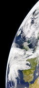 Poster print of Earth from space showing phytoplankton bloom between Iceland and the UK.