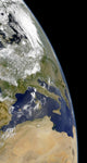 View of the Western Mediterranean Poster Print showcasing smoke and dust.
