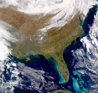Satellite view of the southeastern United States poster print