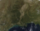 Aerial view of southern United States on October 30, 2010, poster print.