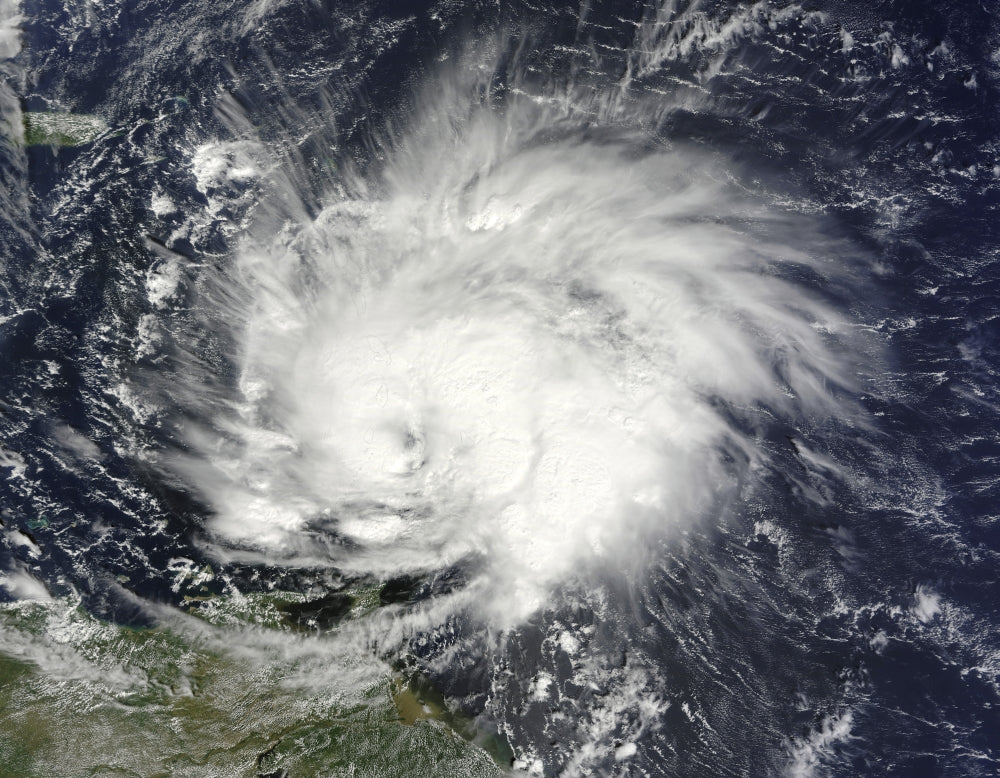 Hurricane Tomas Poster Print from October 30, 2010 showing storm impact over the Lesser Antilles