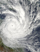 Tropical Cyclone Yasi approaching the east coast of Australia poster print.