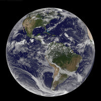 Full Earth Poster Print showing North and South America on July 14, 2010