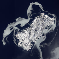 Sea Ice Surrounds the Volcanic Island of Shikotan Poster Print