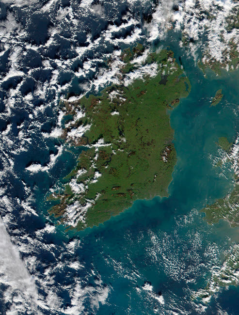 Phytoplankton Bloom Off the Coast of Ireland Poster Print