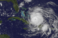 Satellite view of Hurricane Irene as it enters the Bahamas - August 24, 2011 Poster Print
