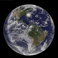 Satellite view of Earth with Hurricane Irene approaching the East Coast.