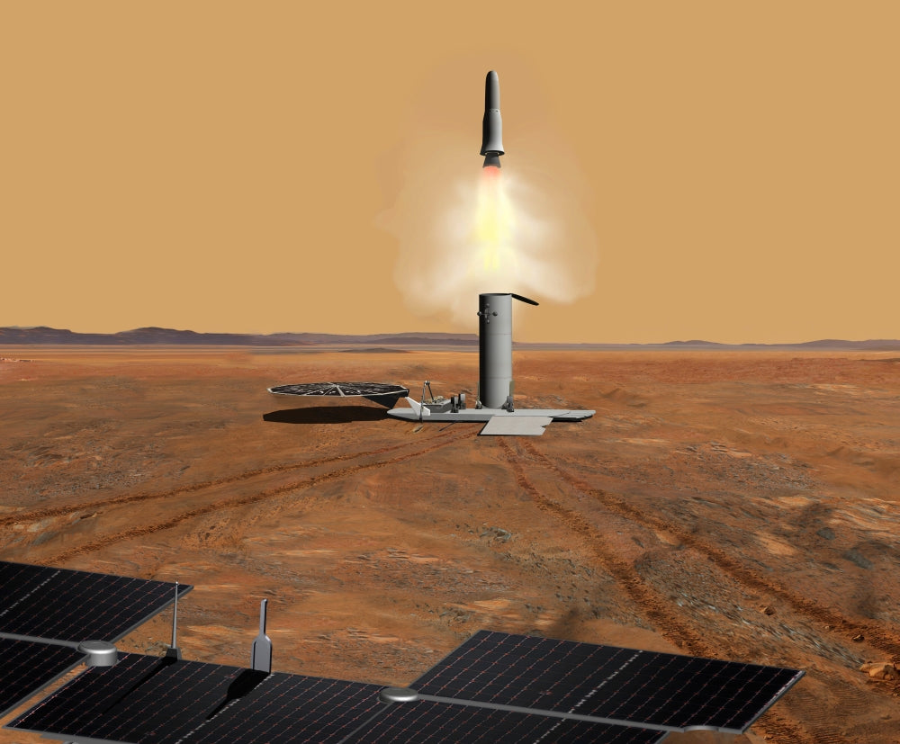 Artist's Concept of an Ascent Vehicle Leaving Mars Poster Print
