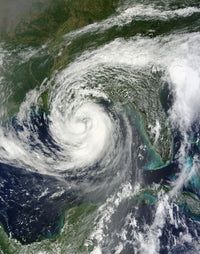 Tropical Storm Isaac Poster Print depicting cloud cover over Gulf of Mexico.