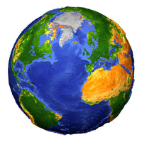 Full View of Earth Topographic Data Poster Print showcasing Earth's landscapes.