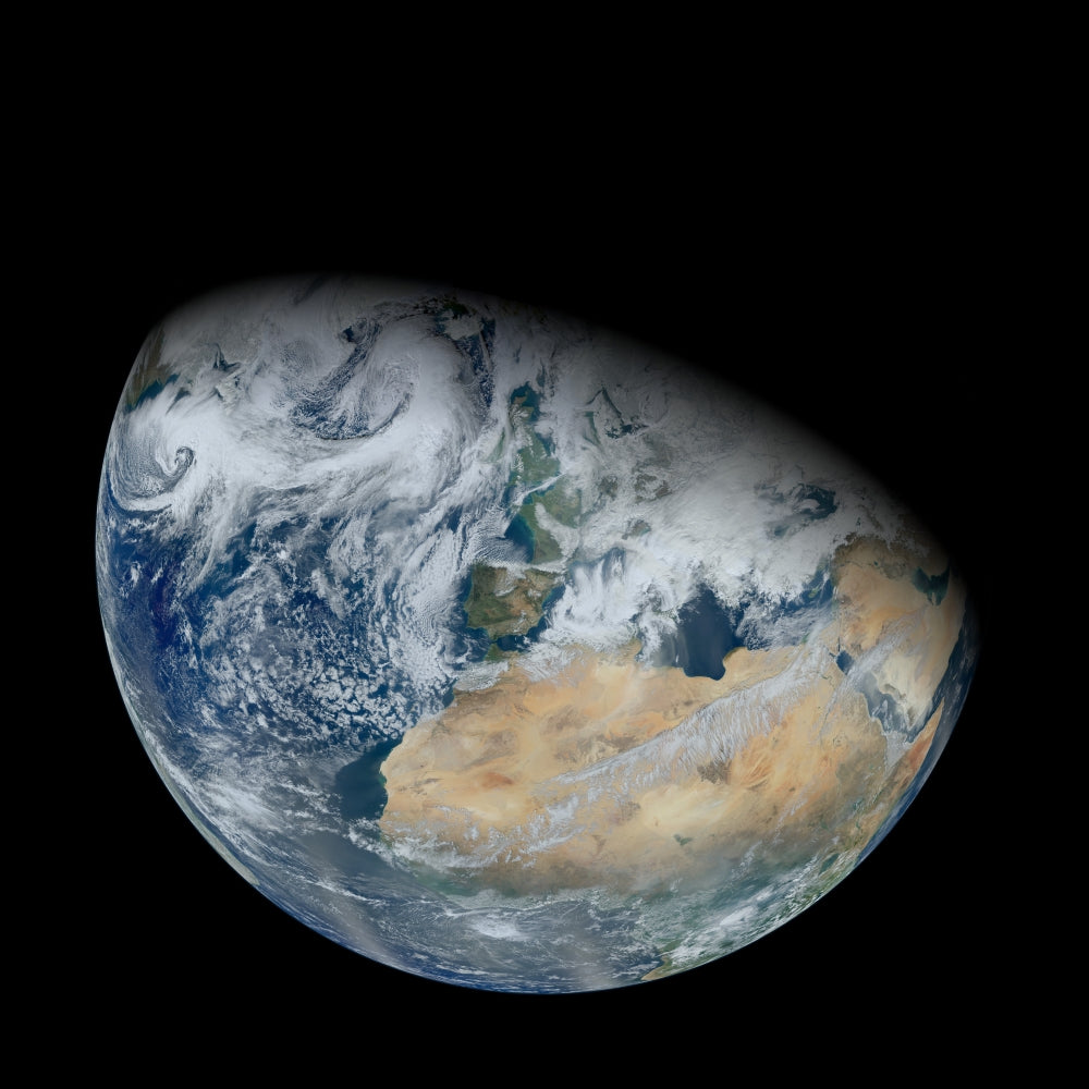 February 3, 2012 synthesized view of Earth poster print featuring North Africa and southwestern Europe.