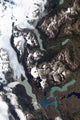 View of grinding glaciers and granite peaks in Torres del Paine National Park Poster Print