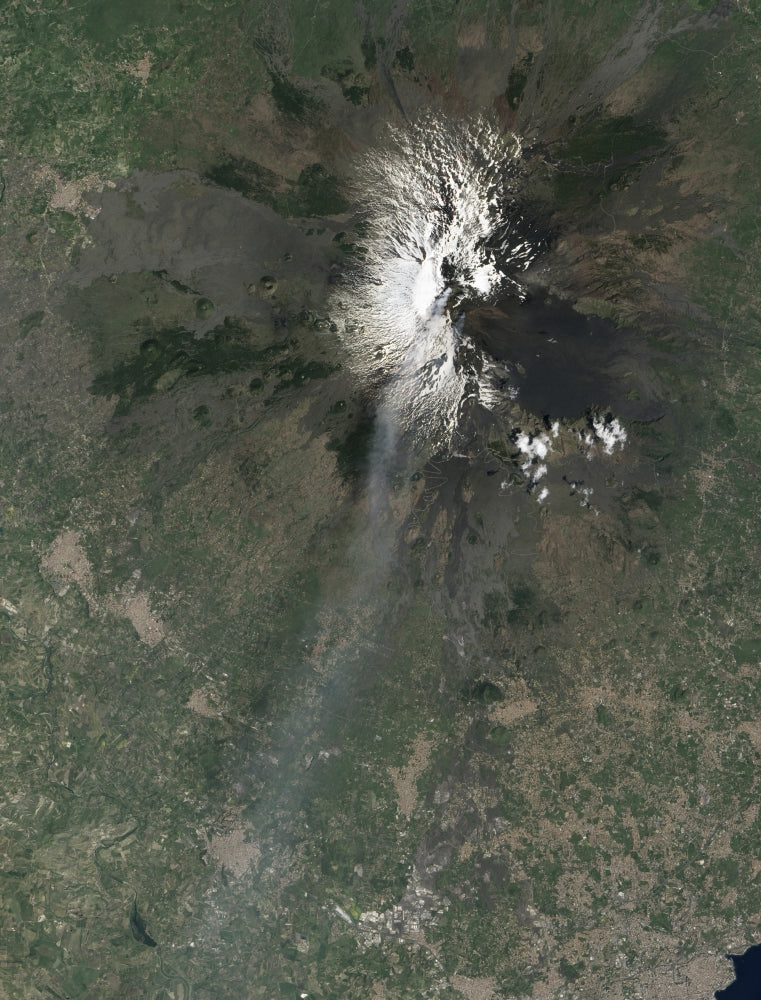 Craters near the summit of Mount Etna, Italy poster print