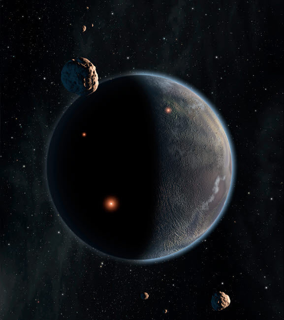 Artist's concept of an Earth-like planet rich in carbon poster print.