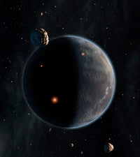 Artist's concept of an Earth-like planet rich in carbon poster print.