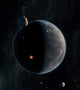 Artist's concept of an Earth-like planet rich in carbon poster print.