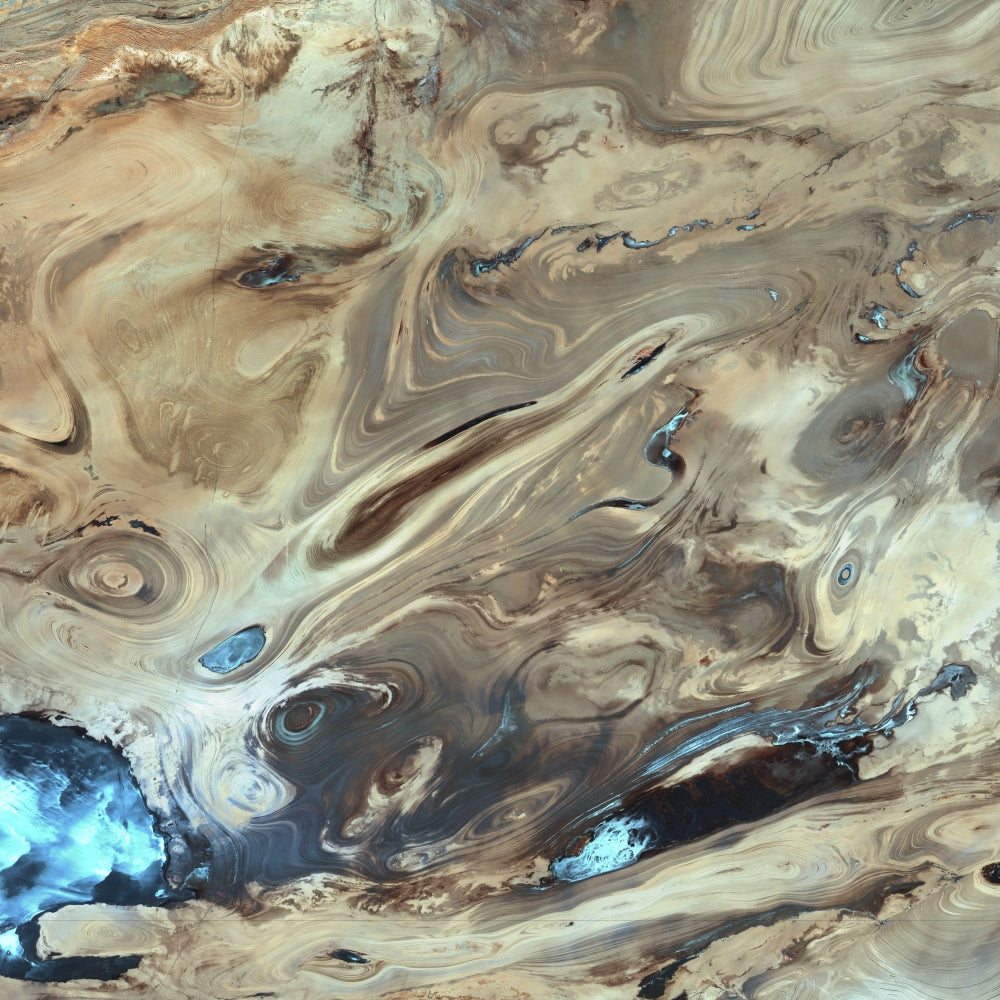 Poster print of The Great Salt Desert in Iran showcasing stunning landscape art.