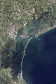 Satellite view poster print of Venice and the Venetian Lagoon captured on September 4, 2013.