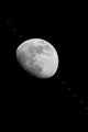 International Space Station crossing the moon poster print