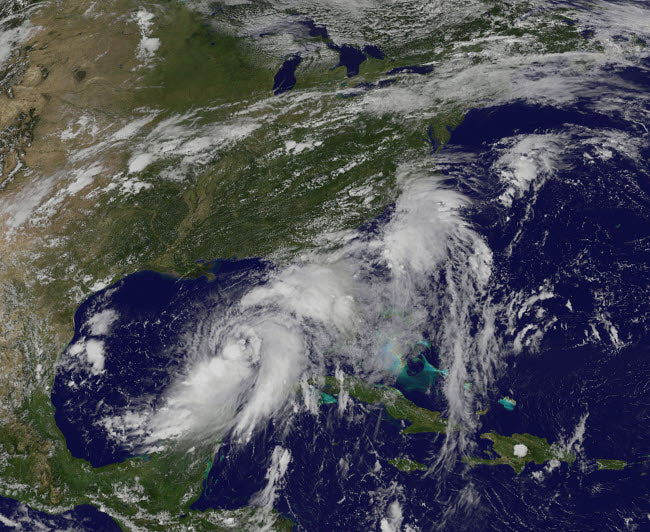 Tropical Storm Hermine in the Gulf of Mexico Poster Print by Stocktrek Images