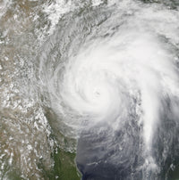 Hurricane Harvey natural color satellite image poster print
