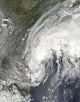 Satellite view of Tropical Storm Harvey over Texas poster print