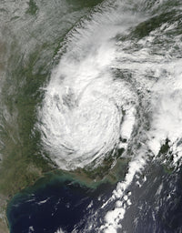 Satellite view of Tropical Depression Harvey over the southcentral United States poster print.
