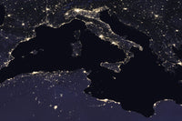 City Lights of Italy as Seen from Space Poster Print
