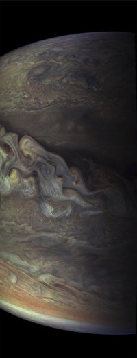 Enhanced Three-Dimensional View of Jupiter Cloudscape Poster Print