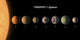 TRAPPIST-1 exoplanets illustration poster print by Stocktrek Images.