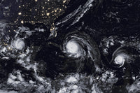 Menacing Hurricanes Katia Irma Jose Poster Print by Stocktrek Images