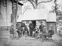 Officers at Headquarters of 6th Army Corps during the American Civil War Poster Print