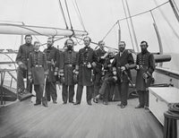 Admiral John A. Dahlgren and his officers Civil War poster print.