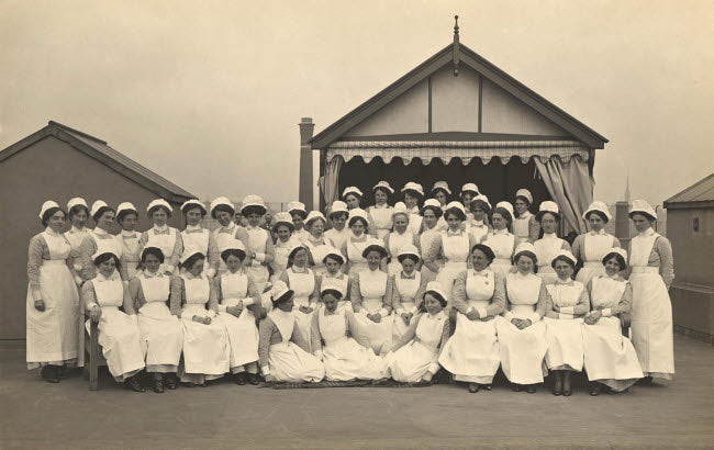 Group Portrait of Nurses at King George Military Hospital, London, 1915 Poster Print