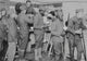 American soldiers receiving food at the Red Cross canteen poster print by Stocktrek Images