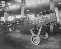 Poster print of the one thousandth airplane manufactured by the Dayton-Wright Airplane Company