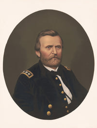 Portrait of Major General Ulysses S. Grant in military uniform poster print