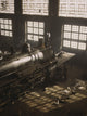 Working on a Locomotive at the 40th Street Railroad Shops Art Print