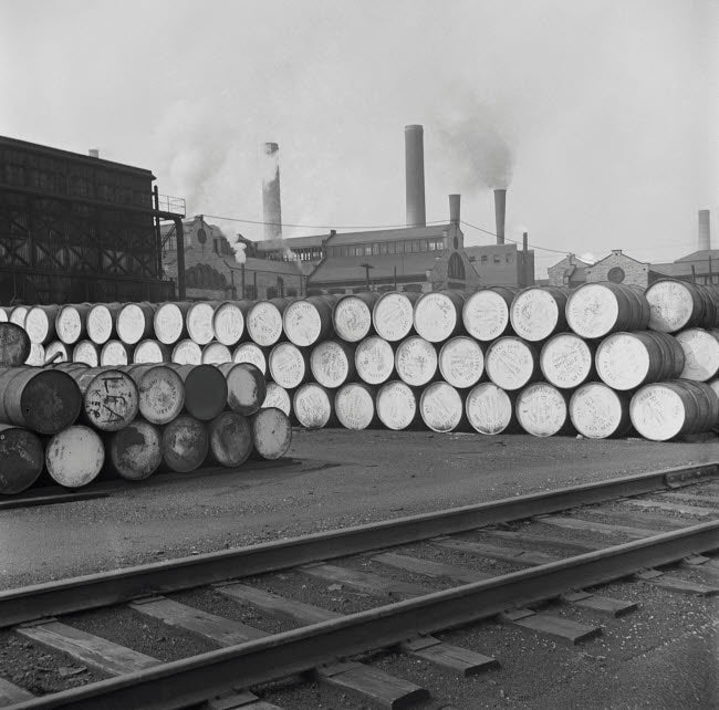 June 1943 Drums of Glycerine Ready for Shipment Poster Print