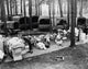 Rations inspected before loading during Louisiana Maneuvers, 1942 poster print.