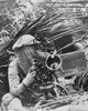 Machine Gunners in the Caribbean Area Wearing Mosquito Nets, WWII Poster Print