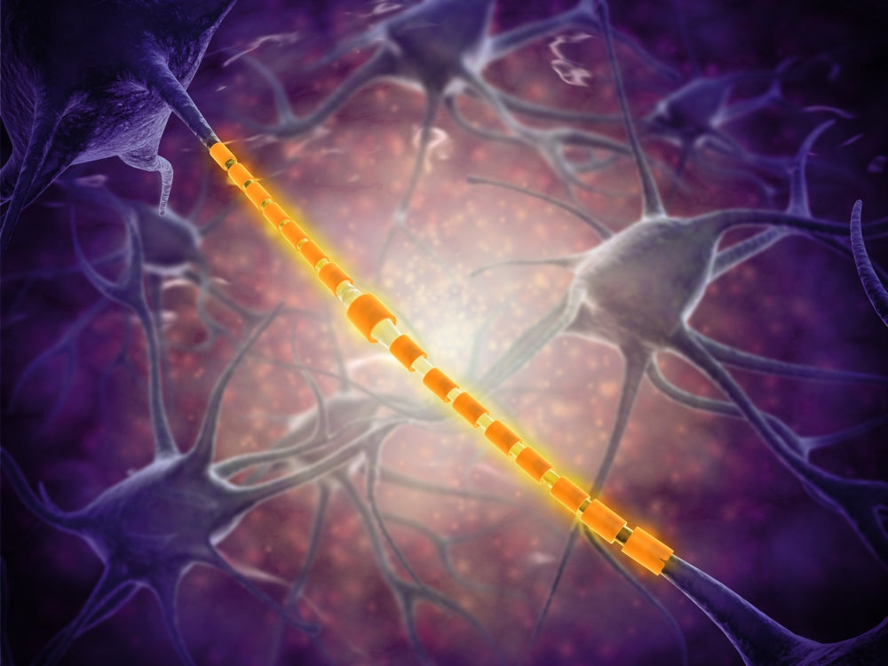 Conceptual Neuron Lightning Signal Poster Print showcasing neural communication