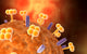 Conceptual image of the influenza virus for flu awareness poster.