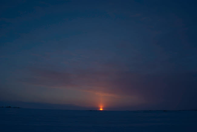 Sunset from Dettah Ice Road, Yellowknife, Canada poster print by Yuichi Takasaka.