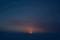 Sunset from Dettah Ice Road, Yellowknife, Canada poster print by Yuichi Takasaka.