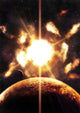 Last Moment on Earth poster print depicting a dramatic Sun explosion.