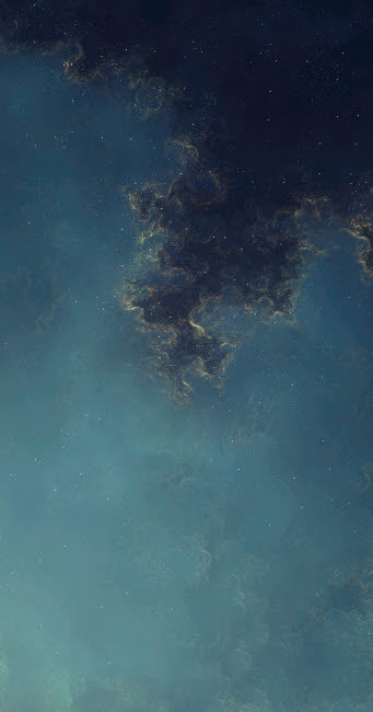 Nebula Glow Poster Print featuring shades of blue and green by Tomasz Dabrowski.