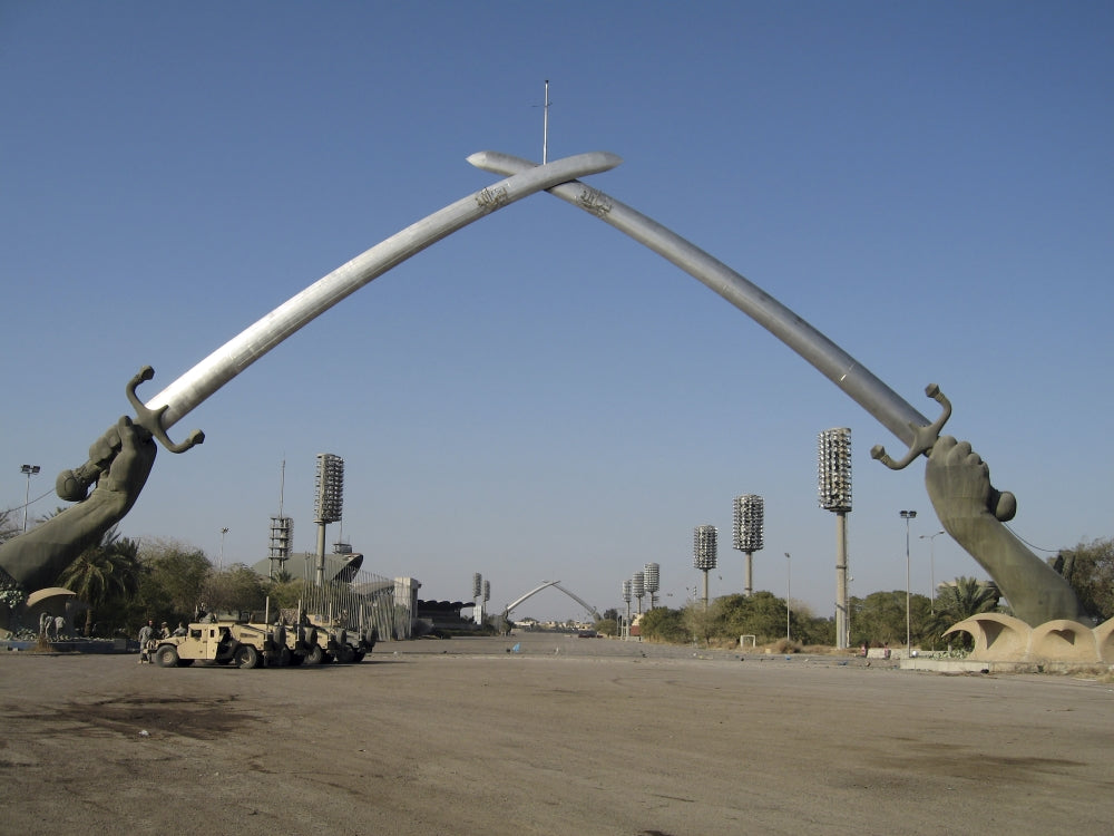 Hands of Victory monument in Baghdad, Iraq poster print