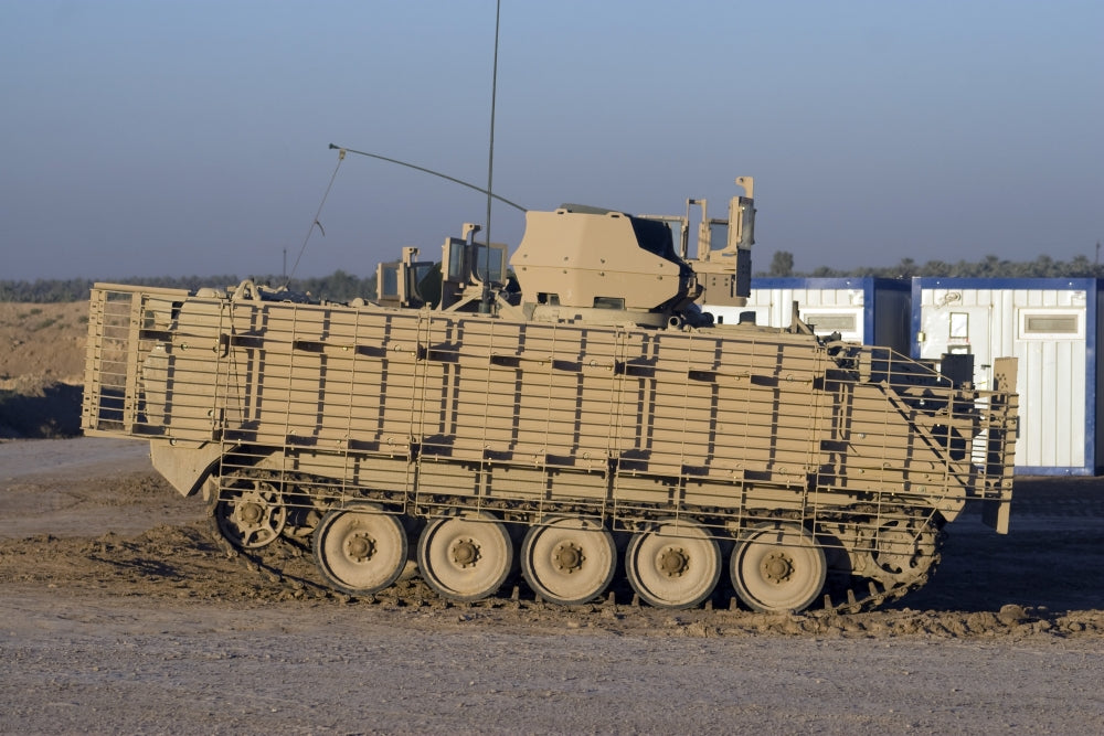 Baqubah Iraq M113 Variant Poster Print showcasing military machinery.