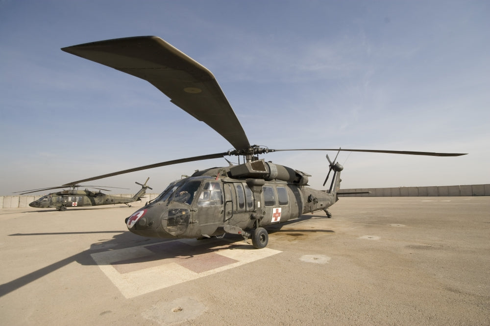 Baqubah Iraq UH-60 Blackhawk Medivac helicopter poster print